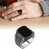 Oniks Taşlı Gümüş Yüzük thumbnail 3