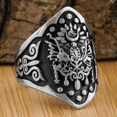 Osmanlı Devlet Armalı Okçu (Zihgir) Model Yüzük thumbnail 1