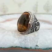 925 Ayar Gümüş Kaplangözü Taşlı gümüş Yüzük thumbnail 1