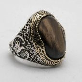 925 Ayar Gümüş Kaplangözü Taşlı gümüş Yüzük thumbnail 3