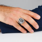Kayı Boyu Gümüş Erkek Yüzük thumbnail 2