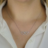 925 Ayar Gümüş Melek Kanadı Kolye thumbnail 2