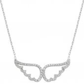 925 Ayar Gümüş Melek Kanadı Kolye thumbnail 3