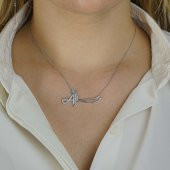 925 Ayar Gümüş Nazar Boncuklu Hz Ali Kolye thumbnail 2