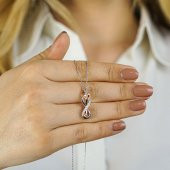 925 Ayar Gümüş Sonsuz Aşk Kolyesi thumbnail 2