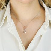 925 Ayar Gümüş Sonsuz Aşk Kolyesi thumbnail 3