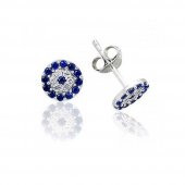 925 Ayar Nazarlı Küpe - 1