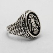 925 Ayar Gümüş Selçuklu Kartalı Yüzük thumbnail 2