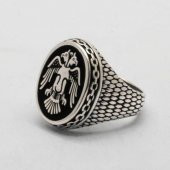 925 Ayar Gümüş Selçuklu Kartalı Yüzük thumbnail 3