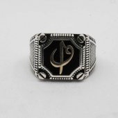 925 Ayar Gümüş Vida Desenli Elifvav Erkek Yüzük thumbnail 2