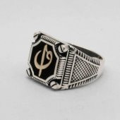 925 Ayar Gümüş Vida Desenli Elifvav Erkek Yüzük thumbnail 4