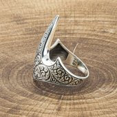 925 Ayar Gümüş Özel Tasarım Okçu Zihgir Yüzük thumbnail 4