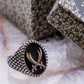 925 Ayar Gümüş Hz.Ali Kılıcı Zülfikar Erkek Yüzük thumbnail 2