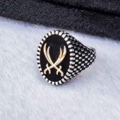 925 Ayar Gümüş Hz.Ali Kılıcı Zülfikar Erkek Yüzük thumbnail 4