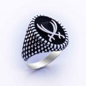 925 Ayar Gümüş Hz.Ali Kılıcı Zülfikar Erkek Yüzük thumbnail 1