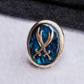 925 Ayar Gümüş Zülfikar Kılıç Simgeli Mineli Erkek Yüzük thumbnail 4