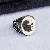 925 Ayar Gümüş Atatürk Simgeli Erkek Yüzük (Model-3) thumbnail 3