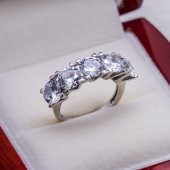 925 Ayar Gümüş Beştaş Bayan Yüzük Model 3 thumbnail 1