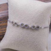 925 Ayar Gümüş Zirkon Taşlı Sonsuzluk Bayan  Bileklik thumbnail 3