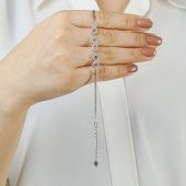 925 Ayar Gümüş Zirkon Taşlı Sonsuzluk Bayan  Bileklik thumbnail 2