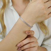 925 Ayar Gümüş Su Yolu Bileklik Model 6 thumbnail 1