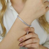 925 Ayar Gümüş Su Yolu Bileklik Model 12 thumbnail 3