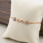 925 Ayar Gümüş Nazar Boncuklu Kar Tanesi Sonsuzluk Bileklik thumbnail 3