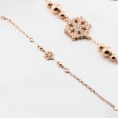 925 Ayar Gümüş Zirkon Taşlı  Kar Tanesi Bileklik thumbnail 1