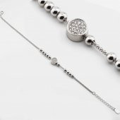 925 Ayar Gümüş Toplu Zirkon Taşlı Bayan Bileklik thumbnail 1