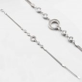 925 Ayar Gümüş Ay Yıldız Model Bayan Bileklik thumbnail 1