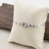 925 Ayar Gümüş Ay Yıldız Model Bayan Bileklik thumbnail 3