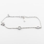 925 Ayar Gümüş Zirkon Taşlı Şans Bilekliği thumbnail 2