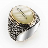 Sedef Taşlı Elif Gümüş Yüzük thumbnail 1