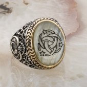 Sedef Taşı Teşkilatı Mahsusa Gümüş Yüzük thumbnail 2