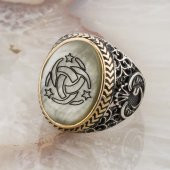 Sedef Taşı Teşkilatı Mahsusa Gümüş Yüzük thumbnail 3