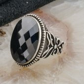 925 Ayar Gümüş Siyah Zirkon  Taşlı Erkek  Yüzük Model 7 thumbnail 3