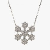925 Ayar Gümüş Kar Tanesi Gümüş Kolye thumbnail 1