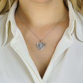 İsim Yazılı Sonsuzluk Kalpli Gümüş Kolye Model 2 thumbnail 3