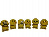 Emoji ZıpZıp Kafalar-Zıp Zıp Kafa Sallayan Torpido Süsü 6 Adet - 1