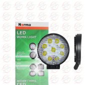 9 LED YUVARLAK 27W OFF ROAD SİS,GÜNDÜZ FARI VE ÇALIŞMA LAMBASI - 1