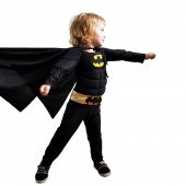Kaslı Batman Kostümü Çocuk (1-2-3-4-5-6-7-8-9 Yaş arası)+ Maske - 5