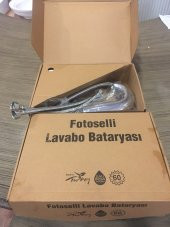FOTOSELLİ LAVABO BATARYASI ELEKTRİKLİ PİLLİ SOĞUK SICAK ÇİFT GİRİŞLİ KARIŞTIRICILI - 4