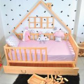 Markaawm Montessori Çocuk Yatak Yavrulu 90X190 Karyola Ağacı - 6