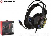 Rampage STYLES Siyah USB 7.1 Version RGB Oyuncu Mikrofonlu Kulakl - 5