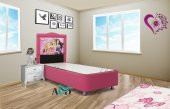 TEK KİŞİLİK LÜX BAZA+ORTOPEDİK YATAK+LÜX BARBİE BAŞLIK - 3