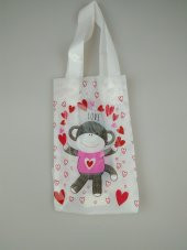 HEDİYE ÇANTASI İNCE PLASTİK MAYMUNLU 13CM X 21CM - 1