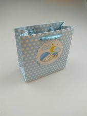 KARTON ÇANTA MAVİ BEBEKLİ 11CM X 11CM - 1 ADET - 1