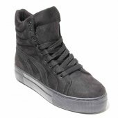 ESİLA  ORTAPEDİK YUMUŞAK  VANS TABAN DİKİŞLİ SİYAH GÜNLÜK KADIN BOT - 2