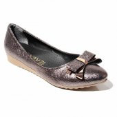 GÜNAY Sivri Günlük Ortapedik Kadın Gri Renk Babet Ayakkabı - 2