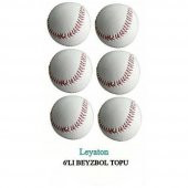 Beyzbol Topu Beyaz Kauçuk 6 Adet - 1